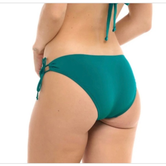 SKYE Juliana DIVINE Juniper green‎ Lace Trim Low Rise Swim Bikini Bottom size L - Picture 6 of 6
